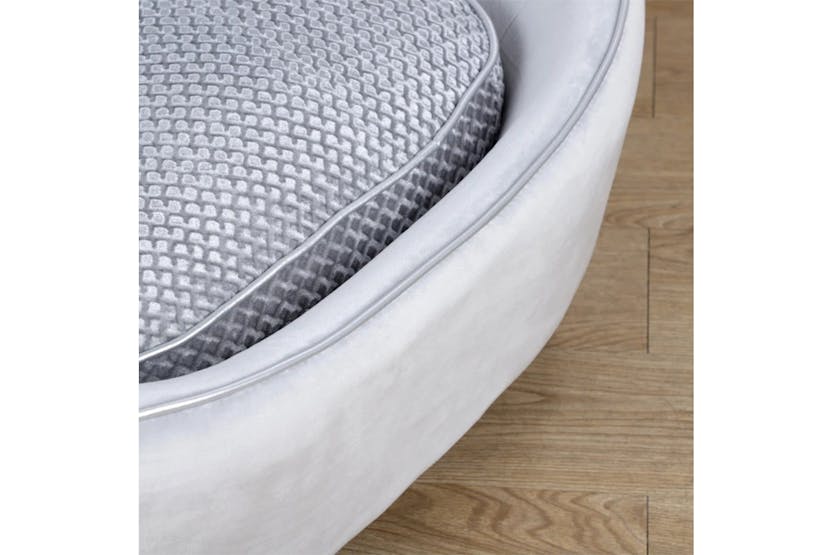 PawHut Plush Sponge Cushioned Small Dog Sofa | Grey PawHut Plush Sponge Cushioned Small Dog Sofa | Grey