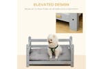 PawHut Raised Pet Bed for Small Dogs with Washable Cushion | Grey PawHut Raised Pet Bed for Small Dogs with Washable Cushion | Grey