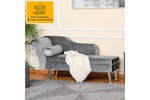 Homcom Chaise Longue Sofa | Cloth and Metal | Grey Homcom Chaise Longue Sofa | Cloth and Metal | Grey