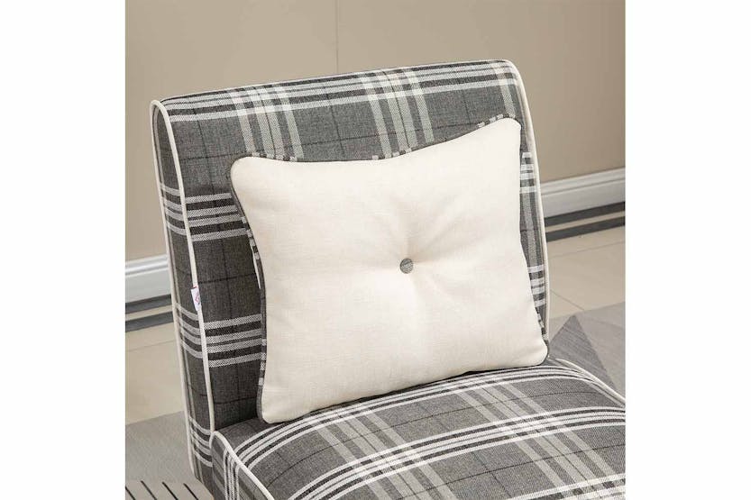 Homcom Modern Dining Chair with Pillow | Grey/Natural Homcom Modern Dining Chair with Pillow | Grey/Natural