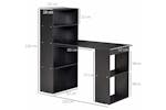 Homcom Computer Desk with Bookshelf | Black Homcom Computer Desk with Bookshelf | Black