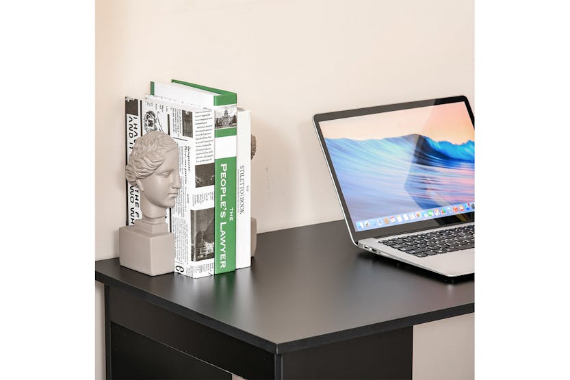 Homcom Computer Desk with Bookshelf | Black Homcom Computer Desk with Bookshelf | Black