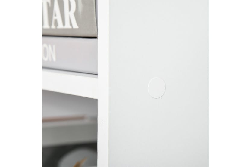 Homcom 8-Shelf Bookcase with Melamine Surface Foot Pads | White Homcom 8-Shelf Bookcase with Melamine Surface Foot Pads | White