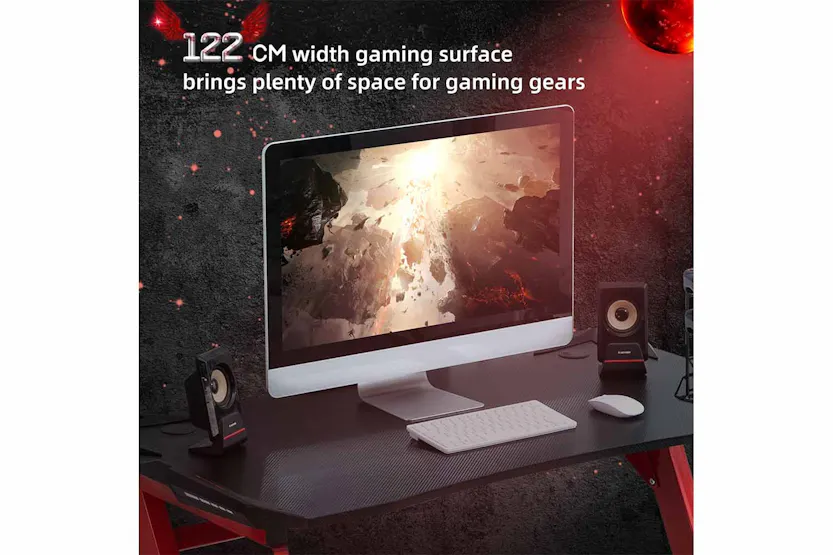 Homcom Gaming Computer Desk | Red/Black Homcom Gaming Computer Desk | Red/Black