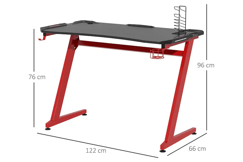 Homcom Gaming Computer Desk | Red/Black Homcom Gaming Computer Desk | Red/Black
