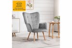 Homcom Wingback Accent Chair | Grey Homcom Wingback Accent Chair | Grey