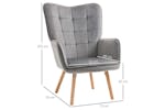 Homcom Wingback Accent Chair | Grey Homcom Wingback Accent Chair | Grey