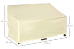 Outsunny Outdoor 2 Seater Loveseat Protection Furniture Cover | Beige Outsunny Outdoor 2 Seater Loveseat Protection Furniture Cover | Beige