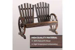Outsunny Comfortable Fir Logs Love Chair with Wheel-Shaped Armrests Outsunny Comfortable Fir Logs Love Chair with Wheel-Shaped Armrests