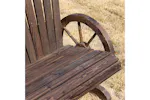 Outsunny Comfortable Fir Logs Love Chair with Wheel-Shaped Armrests Outsunny Comfortable Fir Logs Love Chair with Wheel-Shaped Armrests