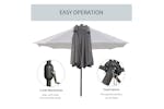 Outsunny Double-Sided Umbrella with LED Solar Lights | Dark Grey Outsunny Double-Sided Umbrella with LED Solar Lights | Dark Grey