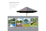 Outsunny Double-Sided Umbrella with LED Solar Lights | Dark Grey Outsunny Double-Sided Umbrella with LED Solar Lights | Dark Grey