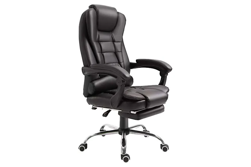Homcom Executive Office Chair with Retractable Footrest | Brown Homcom Executive Office Chair with Retractable Footrest | Brown