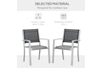 Outsunny Outdoor Chairs Square Steel Frame | Set of 2 | Black/Grey Outsunny Outdoor Chairs Square Steel Frame | Set of 2 | Black/Grey