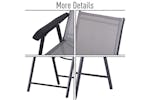 Outsunny Foldable Outdoor Garden Chairs | Grey/Black Outsunny Foldable Outdoor Garden Chairs | Grey/Black