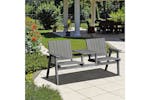 Outsunny Outdoor Garden Bench Chair with Table | Grey Outsunny Outdoor Garden Bench Chair with Table | Grey