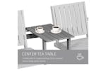 Outsunny Outdoor Garden Bench Chair with Table | Grey Outsunny Outdoor Garden Bench Chair with Table | Grey