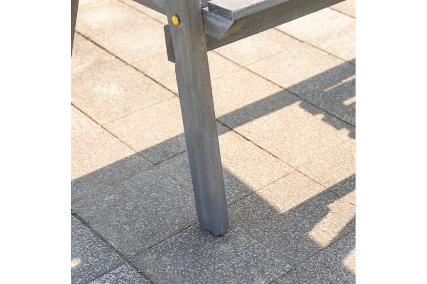 Outsunny Outdoor Garden Bench Chair with Table | Grey Outsunny Outdoor Garden Bench Chair with Table | Grey