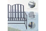 Outsunny Steel Patio Garden Bench | Grey Outsunny Steel Patio Garden Bench | Grey