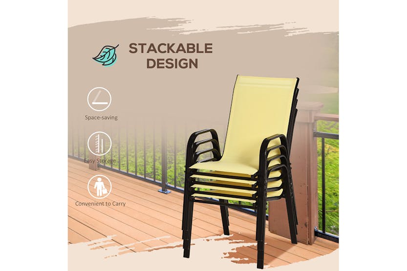 Outsunny Outdoor Garden Chairs | Beige Outsunny Outdoor Garden Chairs | Beige