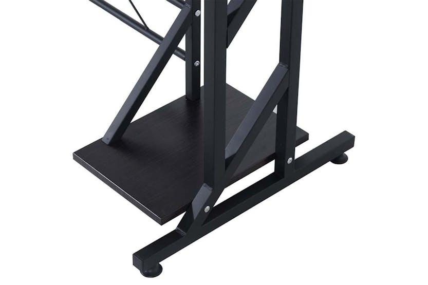 Homcom Compact Computer Desk | Black Walnut Homcom Compact Computer Desk | Black Walnut