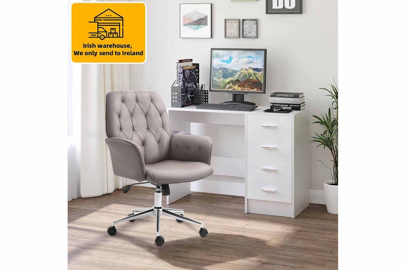 Vinsetto Swivel Desk Chair | Light Grey Vinsetto Swivel Desk Chair | Light Grey