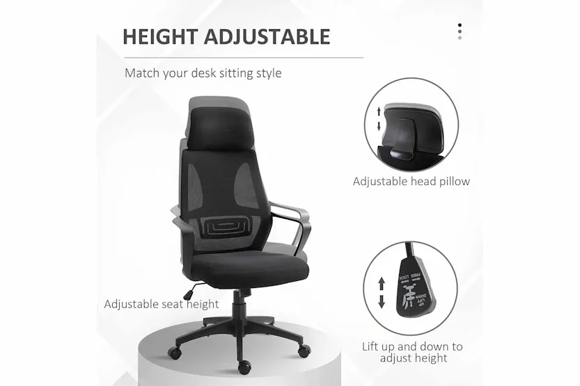 Vinsetto Ergonomic Office Chair | Black Vinsetto Ergonomic Office Chair | Black