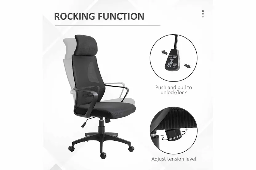 Vinsetto Ergonomic Office Chair | Black Vinsetto Ergonomic Office Chair | Black