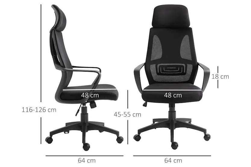 Vinsetto Ergonomic Office Chair | Black Vinsetto Ergonomic Office Chair | Black