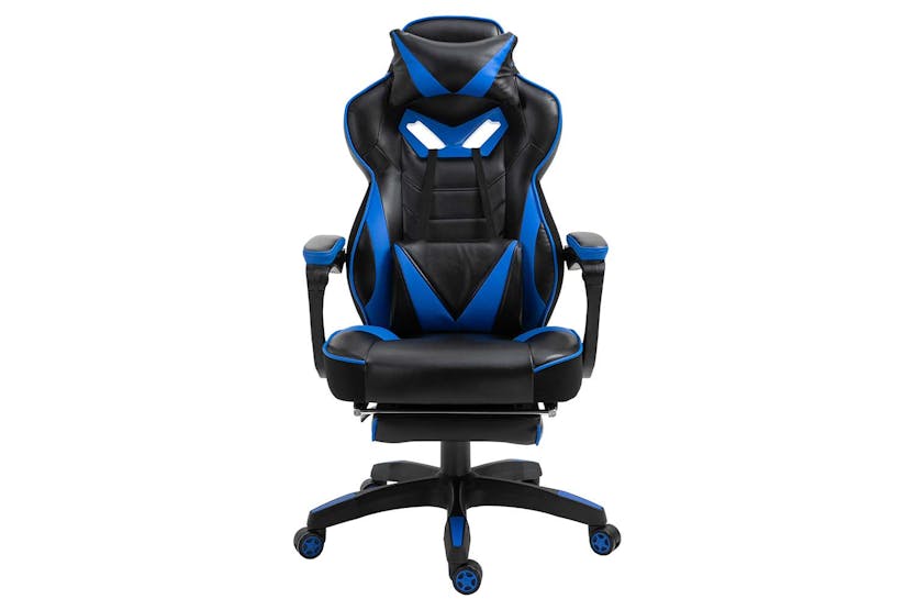 Vinsetto Racing Gaming Chair with Footrest | Blue/Black Vinsetto Racing Gaming Chair with Footrest | Blue/Black