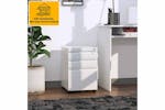 Homcom Vinsetto 3-Drawer Filing Cabinet | White Homcom Vinsetto 3-Drawer Filing Cabinet | White