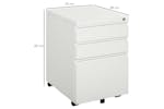 Homcom Vinsetto 3-Drawer Filing Cabinet | White Homcom Vinsetto 3-Drawer Filing Cabinet | White