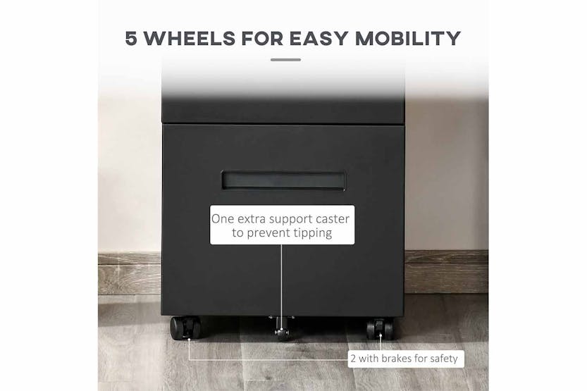 Homcom Vinsetto Filing Cabinet | Black Homcom Vinsetto Filing Cabinet | Black