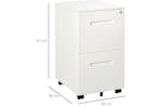 Homcom Vinsetto Filing Cabinet | White Homcom Vinsetto Filing Cabinet | White