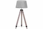 Homcom | Mid Century Tripod Floor Lamp | Grey/Natural Homcom | Mid Century Tripod Floor Lamp | Grey/Natural