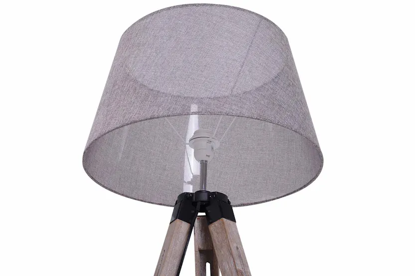 Homcom | Mid Century Tripod Floor Lamp | Grey/Natural Homcom | Mid Century Tripod Floor Lamp | Grey/Natural