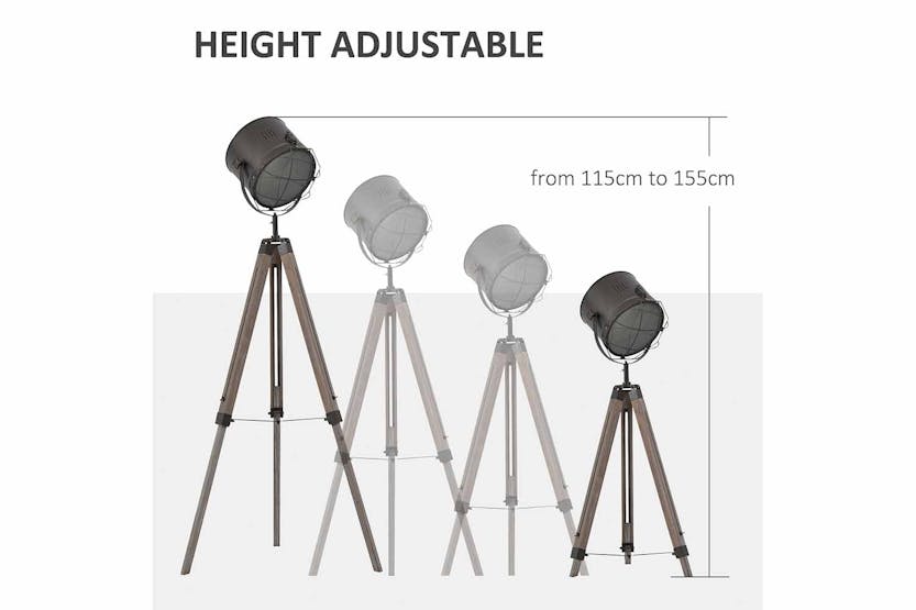 Homcom | Tripod Floor Lamp | Grey/Black Homcom | Tripod Floor Lamp | Grey/Black