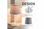 Homcom | Cristal Glass Table Lamp | Grey/Clear Homcom | Cristal Glass Table Lamp | Grey/Clear