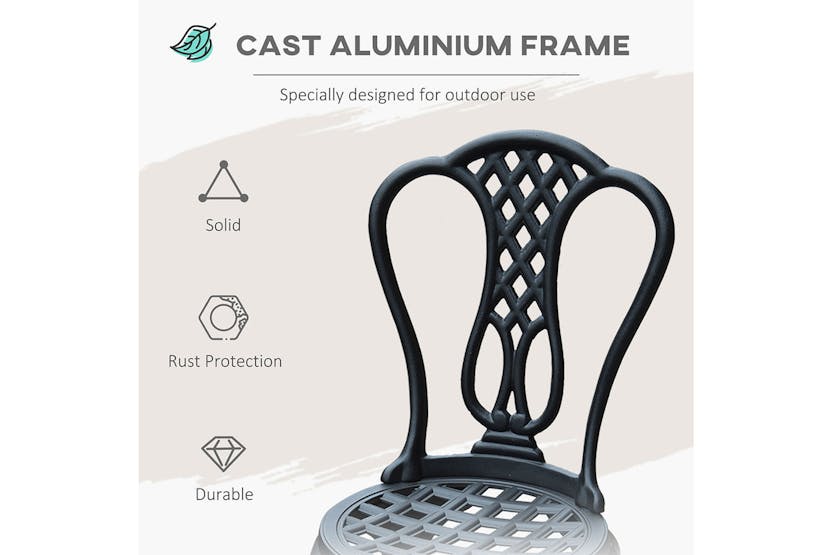 Outsunny Bistro Set | Black | 3 Pieces Outsunny Bistro Set | Black | 3 Pieces