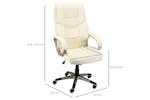Homcom Height Adjustable Office Chair with Gold Effect | Cream Homcom Height Adjustable Office Chair with Gold Effect | Cream