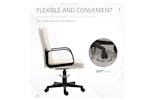 Homcom Swivel Office Chair | White/Cream Homcom Swivel Office Chair | White/Cream