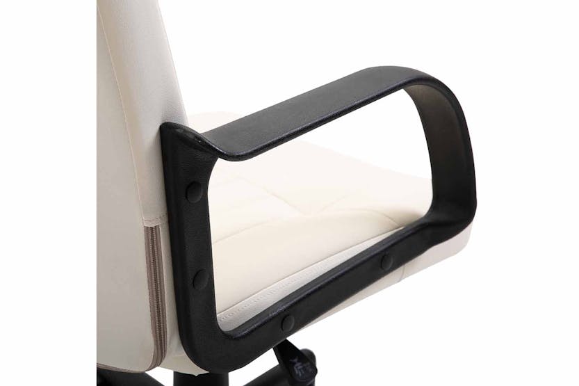 Homcom Swivel Office Chair | White/Cream Homcom Swivel Office Chair | White/Cream