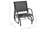 Outsunny Outdoor Glider Rocking Chair with Weather & UV Resistance | Black/Dark Grey Outsunny Outdoor Glider Rocking Chair with Weather & UV Resistance | Black/Dark Grey