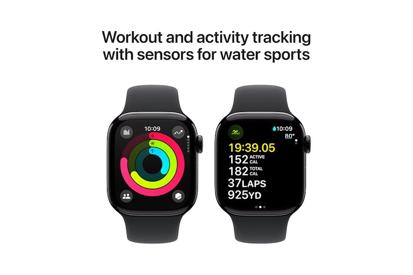 Apple Watch Series 10 | 42mm | Jet Black Aluminium Case Black Sport Band M/L Apple Watch Series 10 | 42mm | Jet Black Aluminium Case Black Sport Band M/L