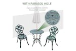 Outsunny Bistro Set | Antique Green| 3 Pieces Outsunny Bistro Set | Antique Green| 3 Pieces