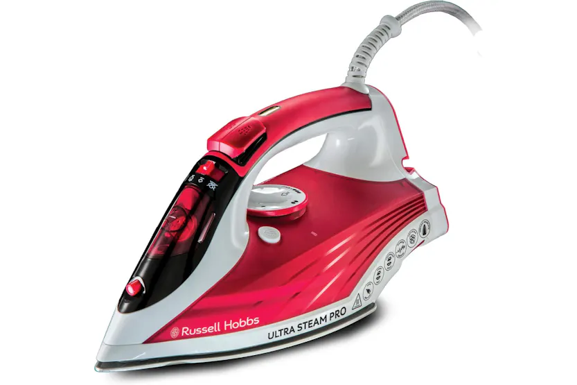 Russell Hobbs 2600W Ultra Steam Pro Iron | 23990 | Red Russell Hobbs 2600W Ultra Steam Pro Iron | 23990 | Red