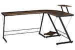 Homcom Home Office Computer Desk | Black/Wood Grain Homcom Home Office Computer Desk | Black/Wood Grain
