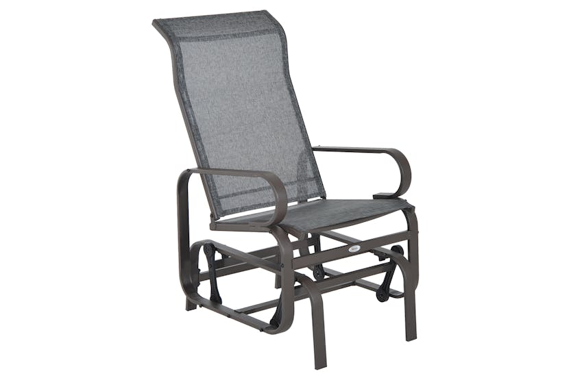 Outsunny Gliding Rocking Chair | Grey Outsunny Gliding Rocking Chair | Grey