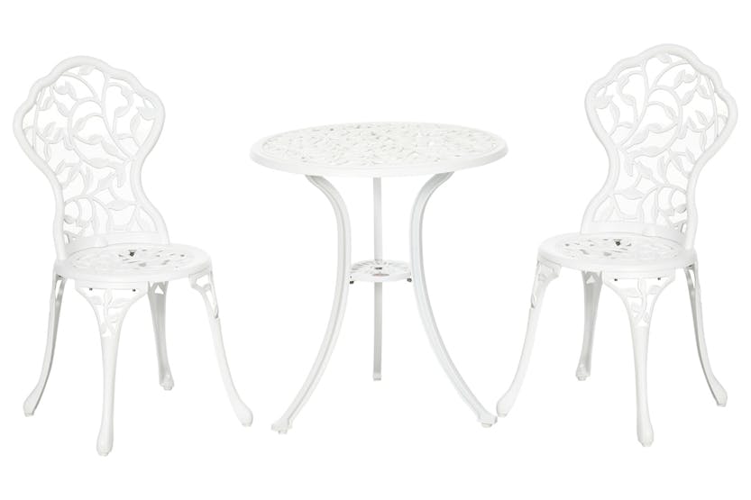 Outsunny Bistro Set | White Outsunny Bistro Set | White