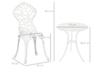 Outsunny Bistro Set | White Outsunny Bistro Set | White